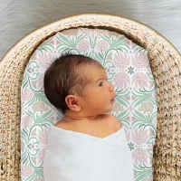 The Peanutshell Botanical Elephant 4-pc. Bassinet Sheet