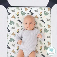 The Peanutshell Green Dino 3-pc. Playard Sheet