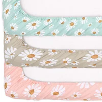 The Peanutshell Daisy Dreams 3-pc. Playard Sheet