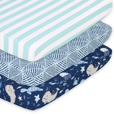 The Peanutshell Sealife 3-pc. Playard Sheet