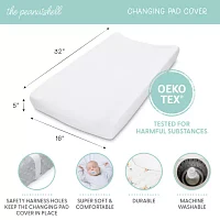 The Peanutshell Blush Daisy 3-pc. Changing Pad Cover