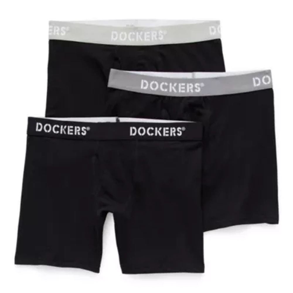 Dockers Mens 3 Pack Boxer Briefs