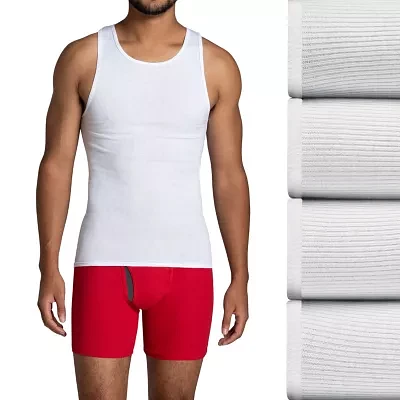 Fruit of the Loom Premium Cotton Mens 4 Pack Tank
