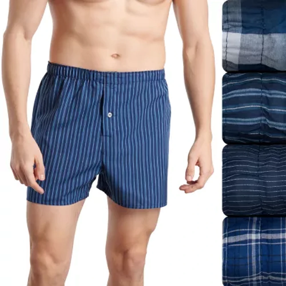 Fruit of the Loom Premium Cotton Mens 4 Pack Boxers