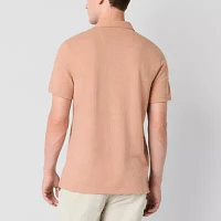 mutual weave Mens Regular Fit Short Sleeve Pocket Polo Shirt