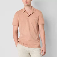 mutual weave Mens Regular Fit Short Sleeve Pocket Polo Shirt