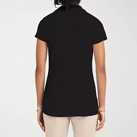 IZOD Juniors Performance Womens Short Sleeve Polo Shirt