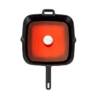MegaChef Enameled Cast Iron 10.25" Square Grill Pan