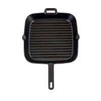 MegaChef Enameled Cast Iron 10.25" Square Grill Pan