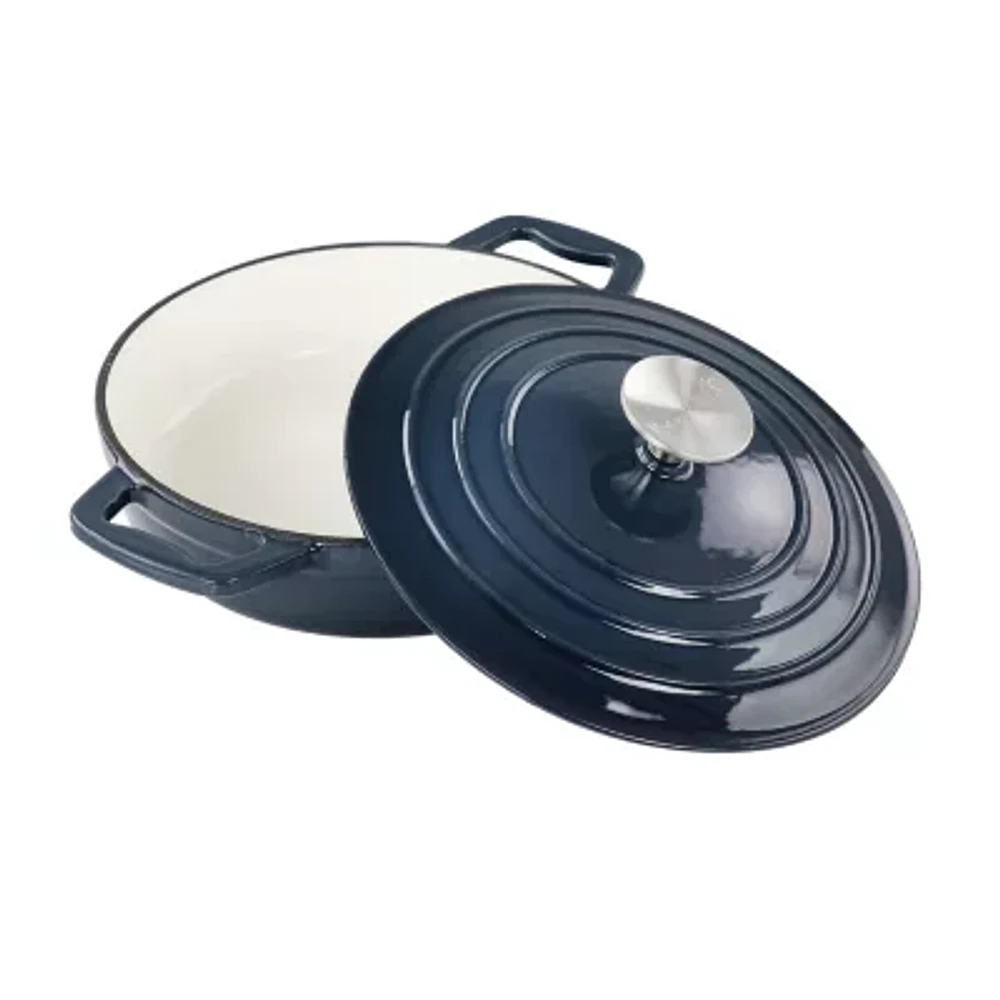 MegaChef Enameled Cast Iron 2-qt. Braising Pan