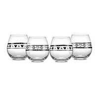 Joyjolt Geo Picnic 4-pc. Drinkware Set