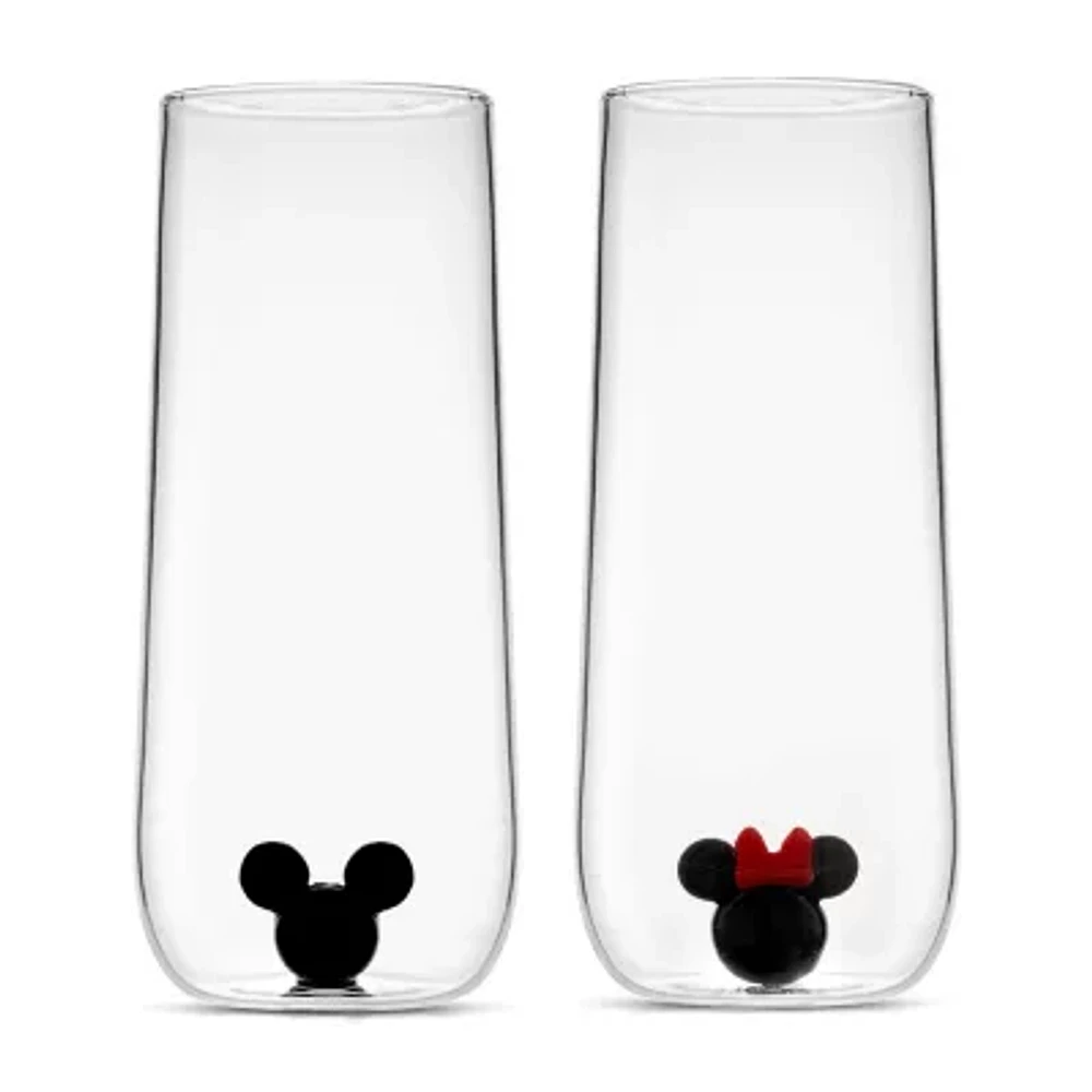 Joyjolt Mickey And Minnie Icon 2-pc. Champagne Flute