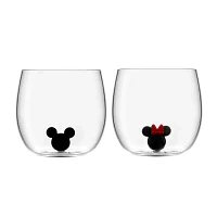 Joyjolt Mickey And Minnie Icon 2-pc. Wine Glass