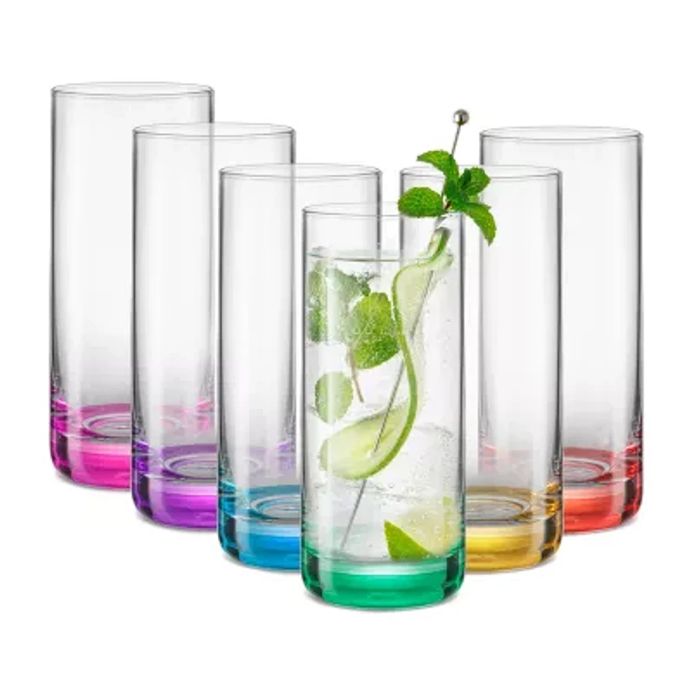 Joyjolt Hue Colored 6-pc. Drinkware Set