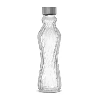 Joyjolt Fluted Glass Spring Water Bottle