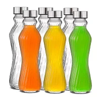 Joyjolt Fluted Glass Spring Water Bottle