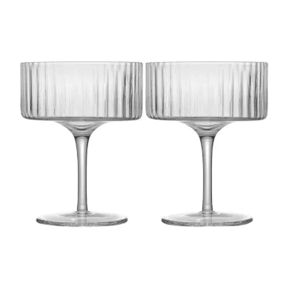 Joyjolt Elle Coupe Martini 2-pc. Martini Glass