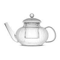 Joyjolt Fluted Glass Tea Glass Teapots