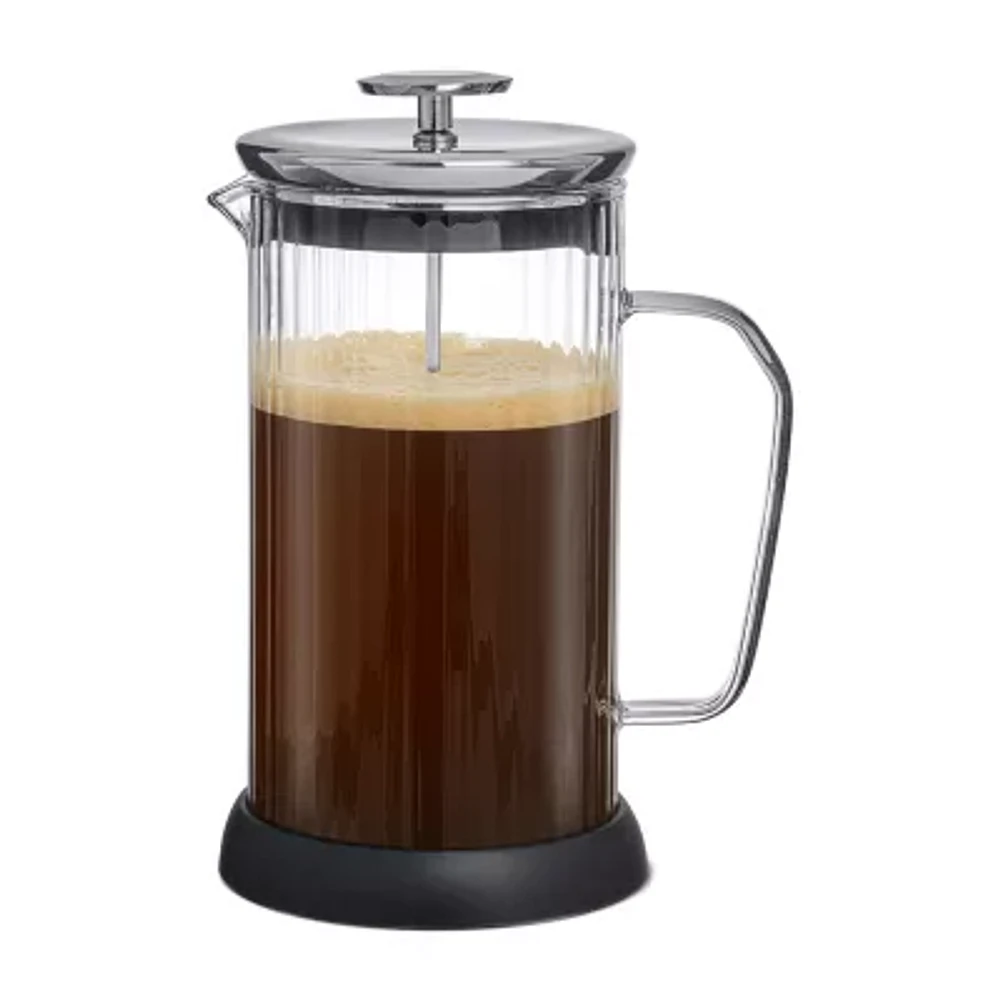 Joyjolt Fluted Glass French Press Beverage Dispenser