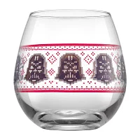 Joyjolt Star Wars Ugly Sweater Stemless Glass Drinkware Set