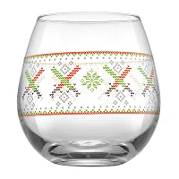 Joyjolt Star Wars Ugly Sweater Stemless Glass Drinkware Set