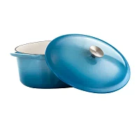 MegaChef Enameled Cast Iron Oval 2-pc. Casserole Dish