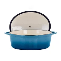 MegaChef Enameled Cast Iron Oval 2-pc. Casserole Dish