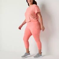 Xersion EverUltra Womens High Rise Quick Dry Plus Cropped Legging