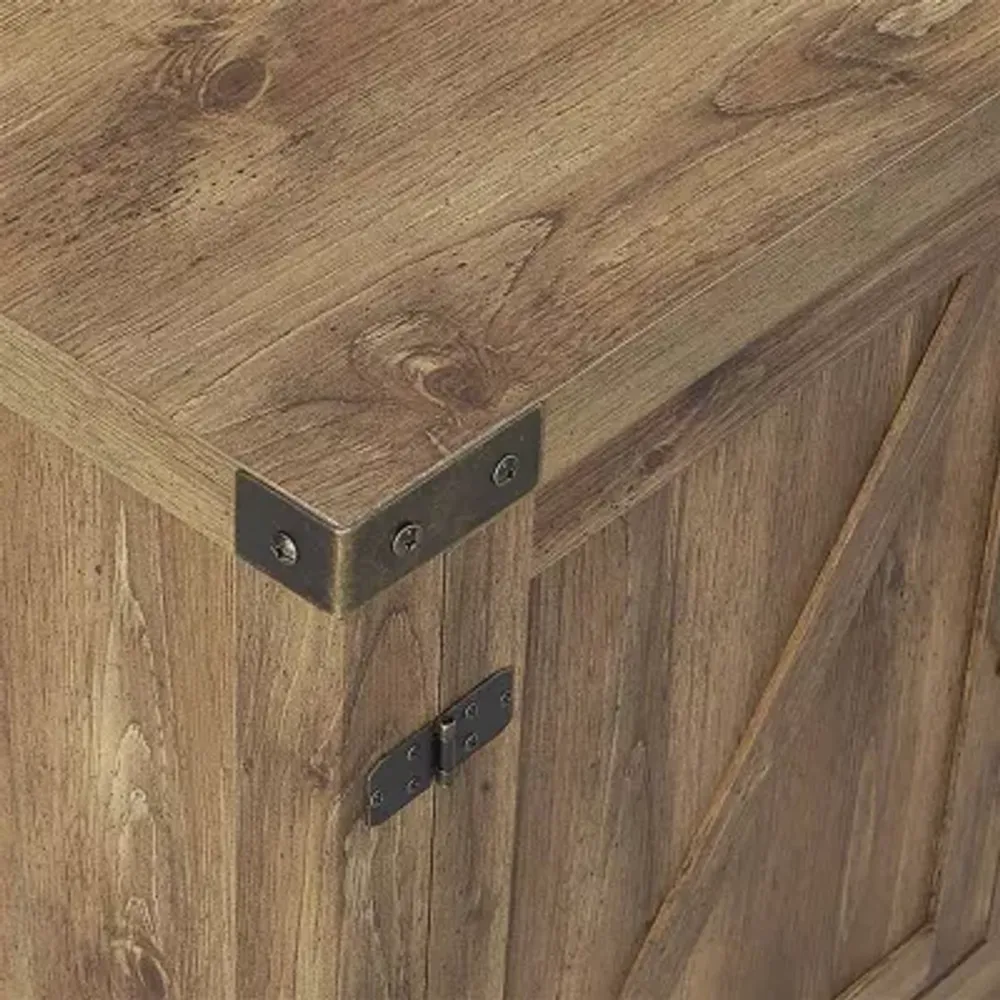 58" Barn Door Fireplace TV Stand"