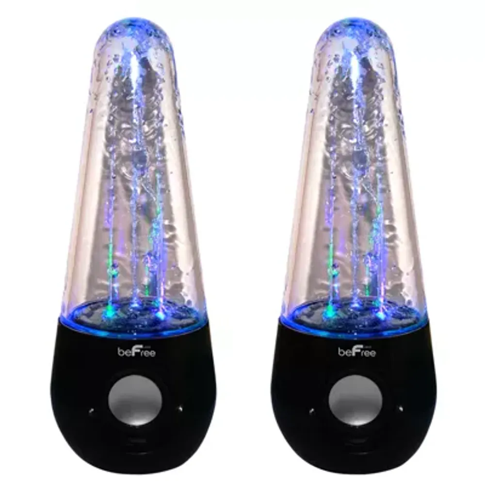 BeFree Sound Bluetooth Wireless Multimedia LED Dancing Water Speakers