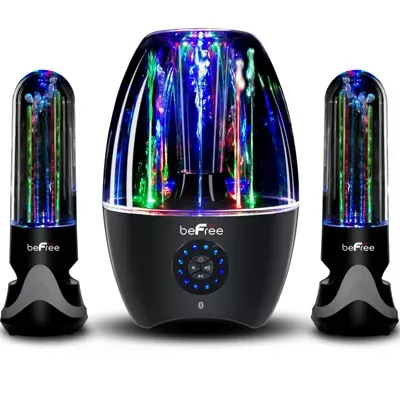 BeFree Sound 2.1 Channel Wireless Multimedia LED Dancing Water Bluetooth Sound System