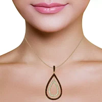 Rose 'N Chocolate Crystal Pendant Necklace