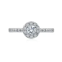 DiamonArt® Womens /8 CT. T.W. White Cubic Zirconia Sterling Silver Promise Ring