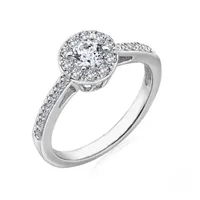 DiamonArt® Womens /8 CT. T.W. White Cubic Zirconia Sterling Silver Promise Ring