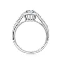 DiamonArt® Womens /8 CT. T.W. White Cubic Zirconia Sterling Silver Promise Ring