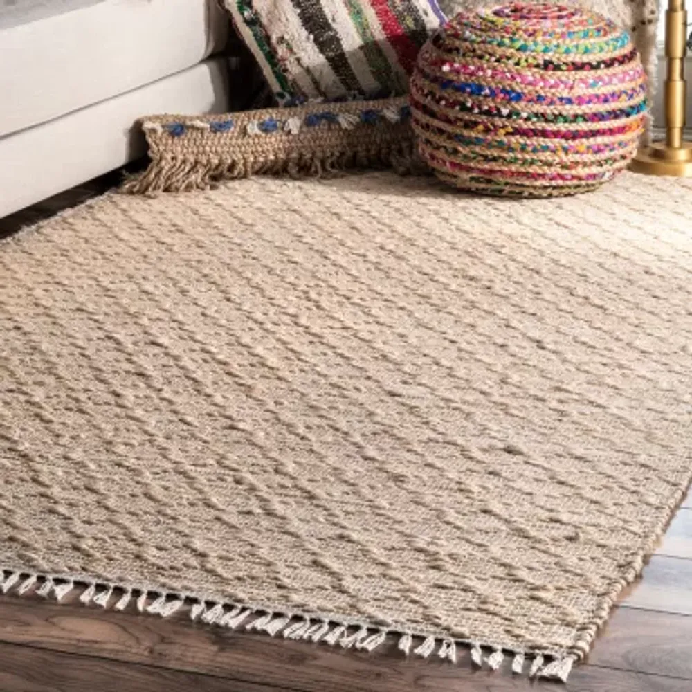 nuLoom Geometric Fringe Flatwoven Area Rug