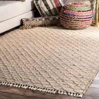 nuLoom Geometric Fringe Flatwoven Area Rug