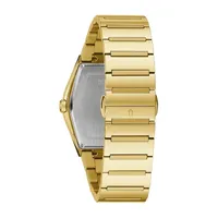 Bulova Modern Mens Gold Tone Stainless Steel Bracelet Watch 97a164