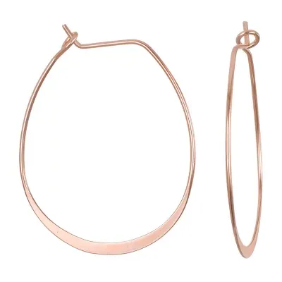 Bijoux Bar Rose Tone Hoop Earrings