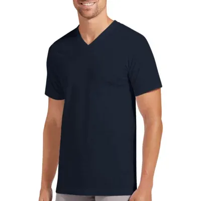 Jockey Classics Mens 3 Pack Short Sleeve V Neck Moisture Wicking T-Shirt