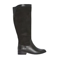 Liz Claiborne Womens Riverside Stacked Heel Riding Boots