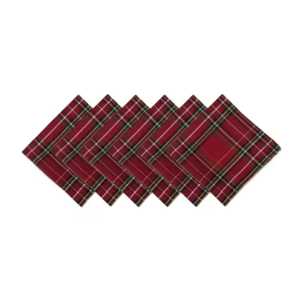 Design Imports Holiday Metallic Plaid 6-pc. Napkins