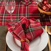 Design Imports Holiday Metallic Plaid 6-pc. Napkins