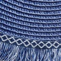 Design Imports Nautical Blue Round Fringed 6-pc. Placemats