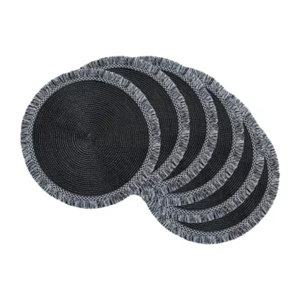 Design Imports Round Fringed 6-pc. Placemats