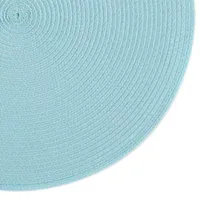 Design Imports Robbins Egg Blue Round Pp Woven 6-pc. Placemats