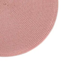 Design Imports Pink Sorbet Round Woven 6-pc. Placemats