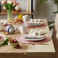 Design Imports Pink Sorbet Round Woven 6-pc. Placemats