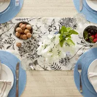 Design Imports Light Blue Floral Woven Round 6-pc. Placemats