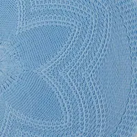 Design Imports Light Blue Floral Woven Round 6-pc. Placemats
